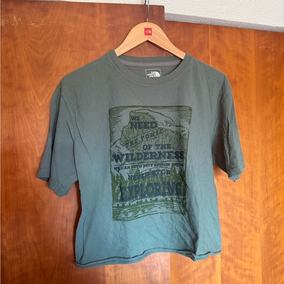 The North Face Olive Cropped Tee - Picture 1 of 3